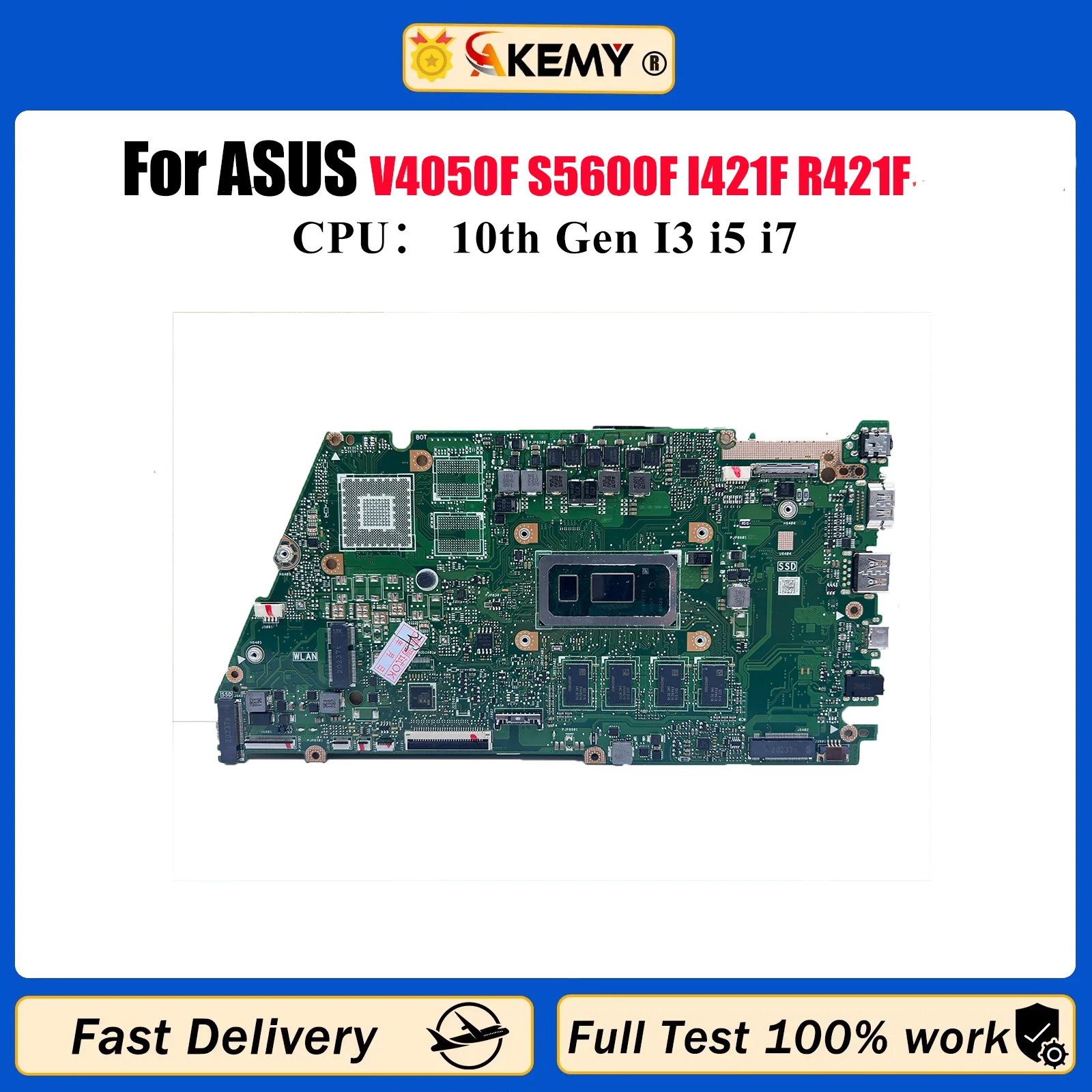 

X521FA Материнская плата для ноутбука ASUS X421F V4050F S5600F I421F R421F S433F X521FQY X521FP X521FPY Материнская плата с 10-го поколения I3 i5 i7