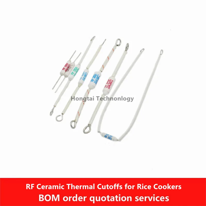 RF Ceramic Thermal Cutoffs for Rice Cookers 130C/155C/165C/185C/20A/216C/240 Degree 10A/15A/20A/250V Fuses