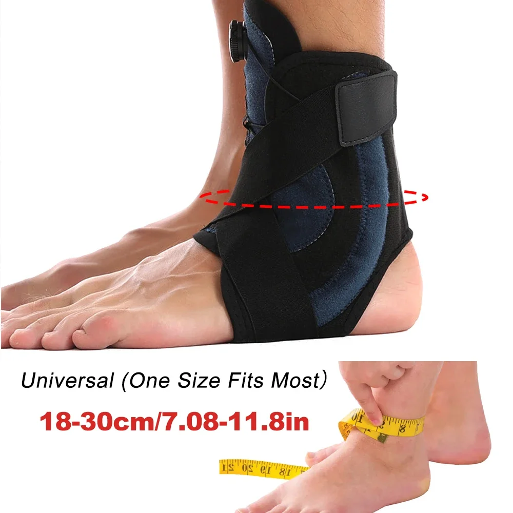 1Pcs Ankle Brace, Adjustable Knob Maximum Metal Ankle Support Brace for Sprained Ankle,Tendonitis, Achilles, Sports