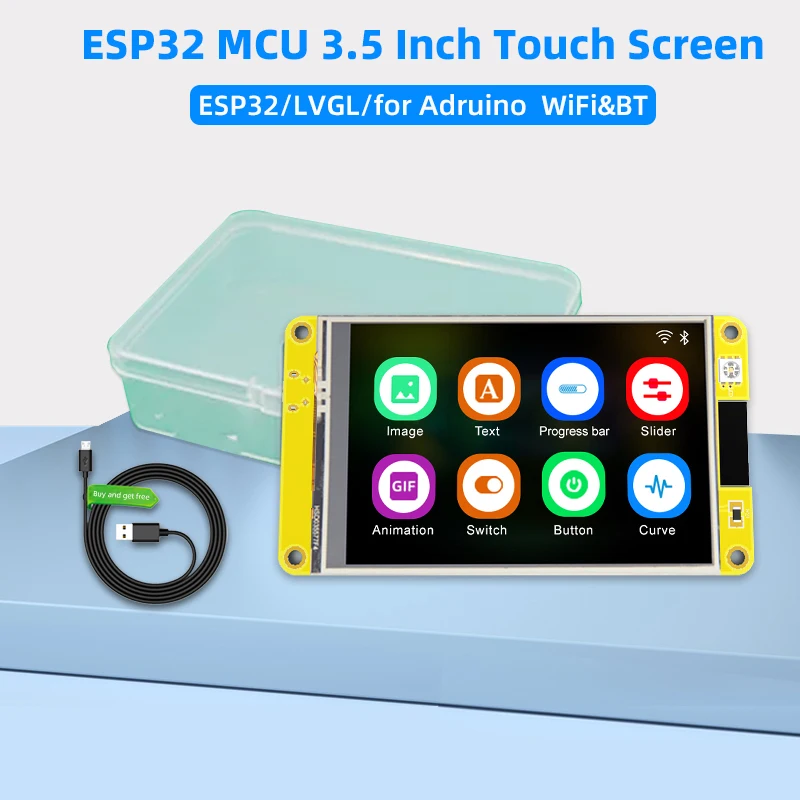 

for Arduino LVGL ESP32 3.5 Inch 320*480 Smart Display WIFI&Bluetooth Development Board Screen 3.5inch LCD TFT Module Capacitive