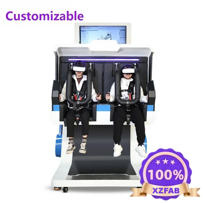 Factory Direct 2026 Virtual reality roller coaster emulator 360 rotating 9d egg 2 seat sports chair cinema