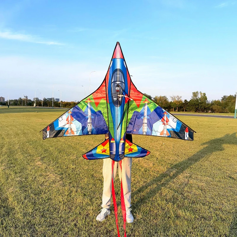 Cerf-volant de simulation d'avion, 1.65/1.95m, longue queue, facile à piloter, pour adultes et enfants