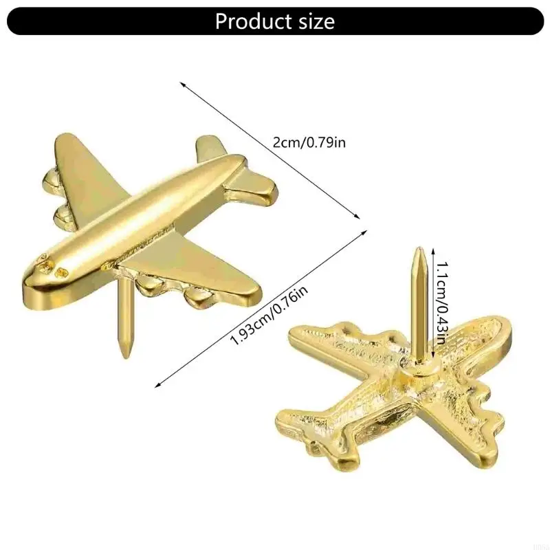 12PCS耐久性鋼鉄航空機プッシュピンコルクボードの壁装飾学校の装飾学用壁と地図のアクセサリー
