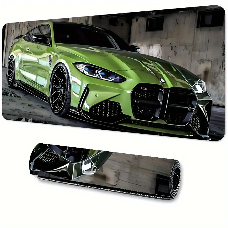 Large Extended Mouse Pad Stylish Racing Car Design Rubber Desk Mat Gaming and Office Mousepad for Computer Accessories Non-Slip