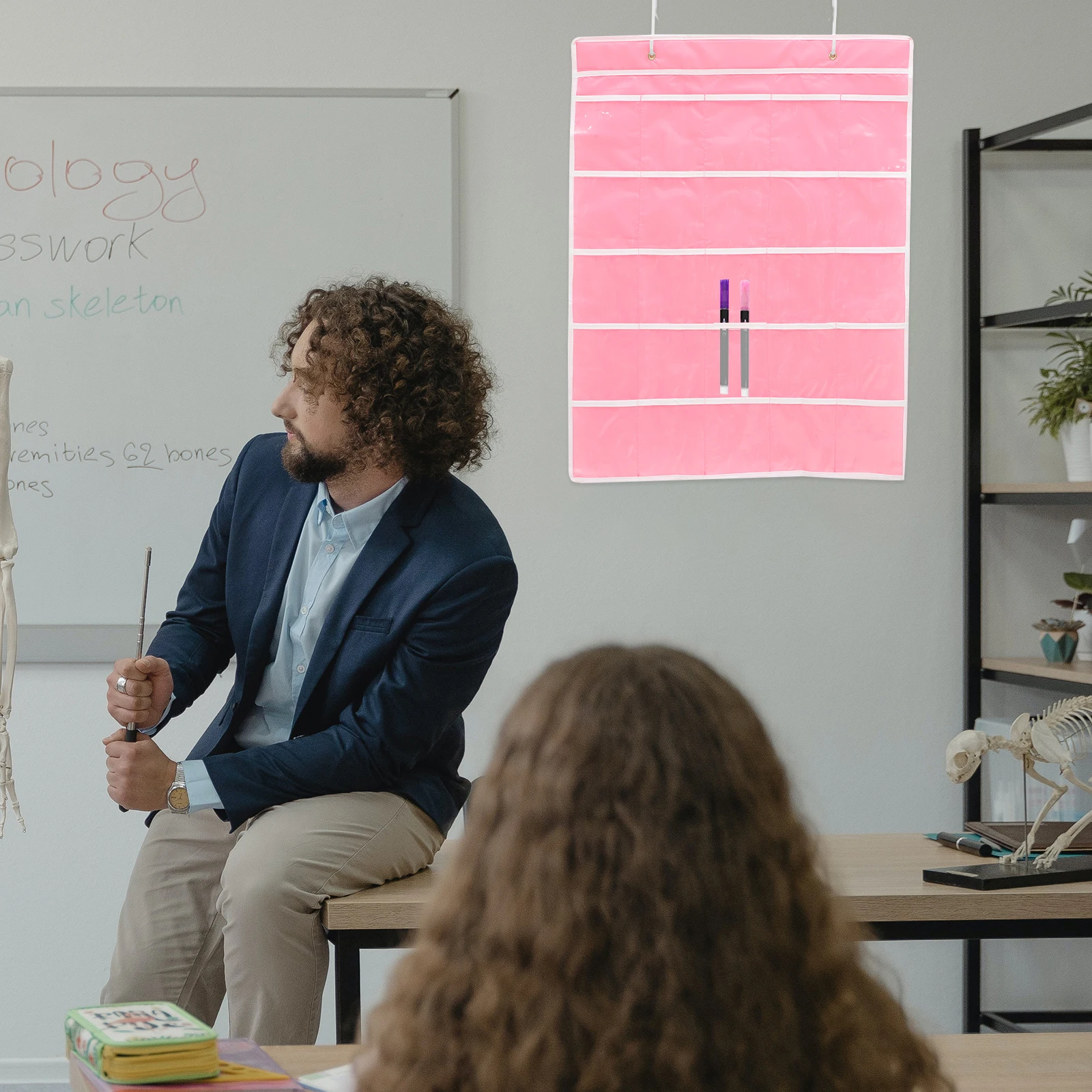 منظم الهاتف الخليوي للفصل الدراسي، حقيبة هاتف متعددة الشبكات، حقيبة تخزين أشتات مثبتة على الحائط، مادة عالية الجودة قابلة للطي #6