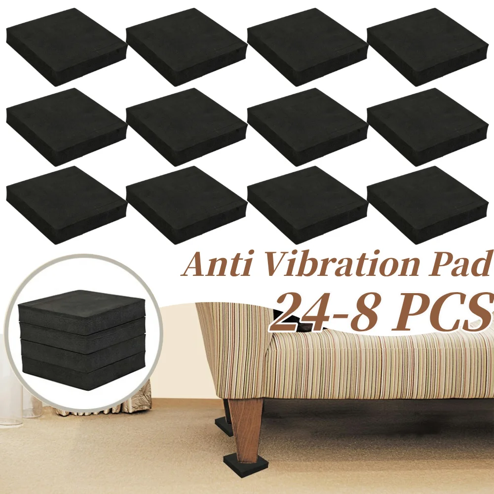 4-24PCS Anti Vibration Pad Sponge Anti-Vibration Pads Square Universal Silent Practical Portable Lightweight Bathroom Tools