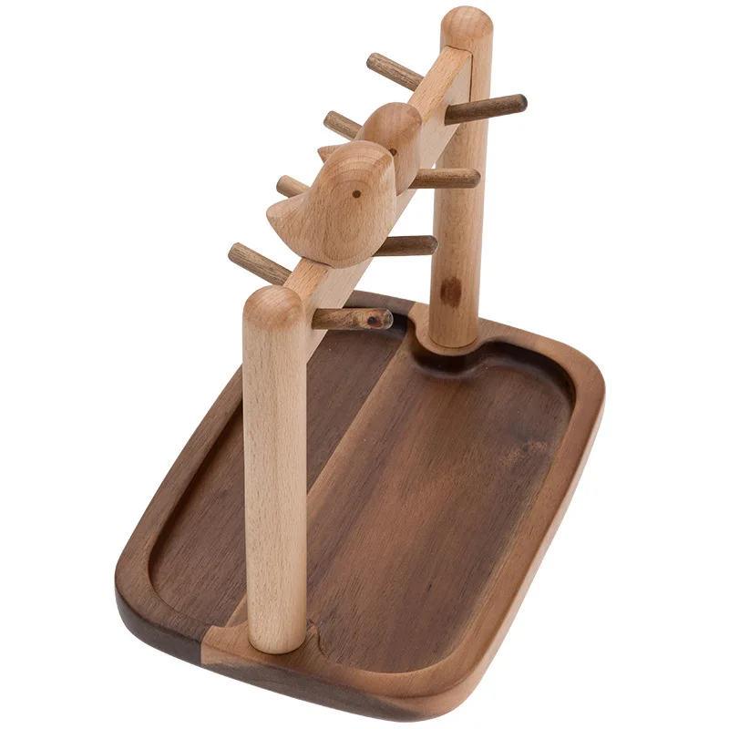 

Solid wood entrance key storage rack