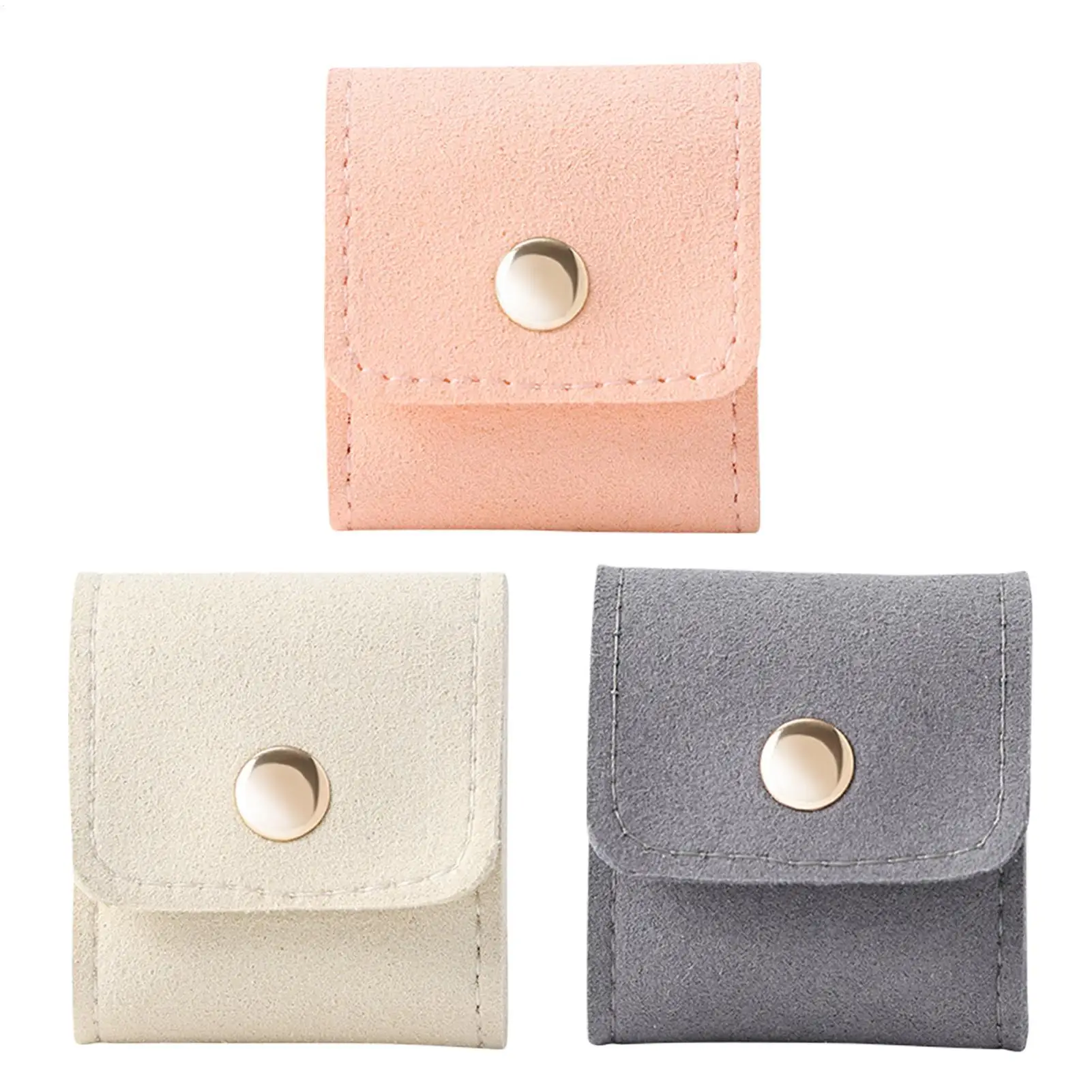 Simple And Portable Compartment Jewelry Bag Ring Storage Pouch, Small Portable Travel Earring Jewelry Storage Bag