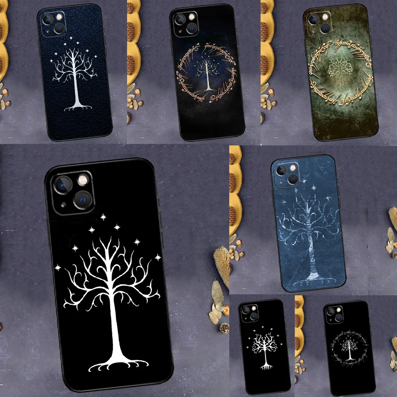 White Tree Of Gondor Phone Case For iPhone XR X XS Max 11 12 13 14 15 16 Pro Max Plus Back Cover