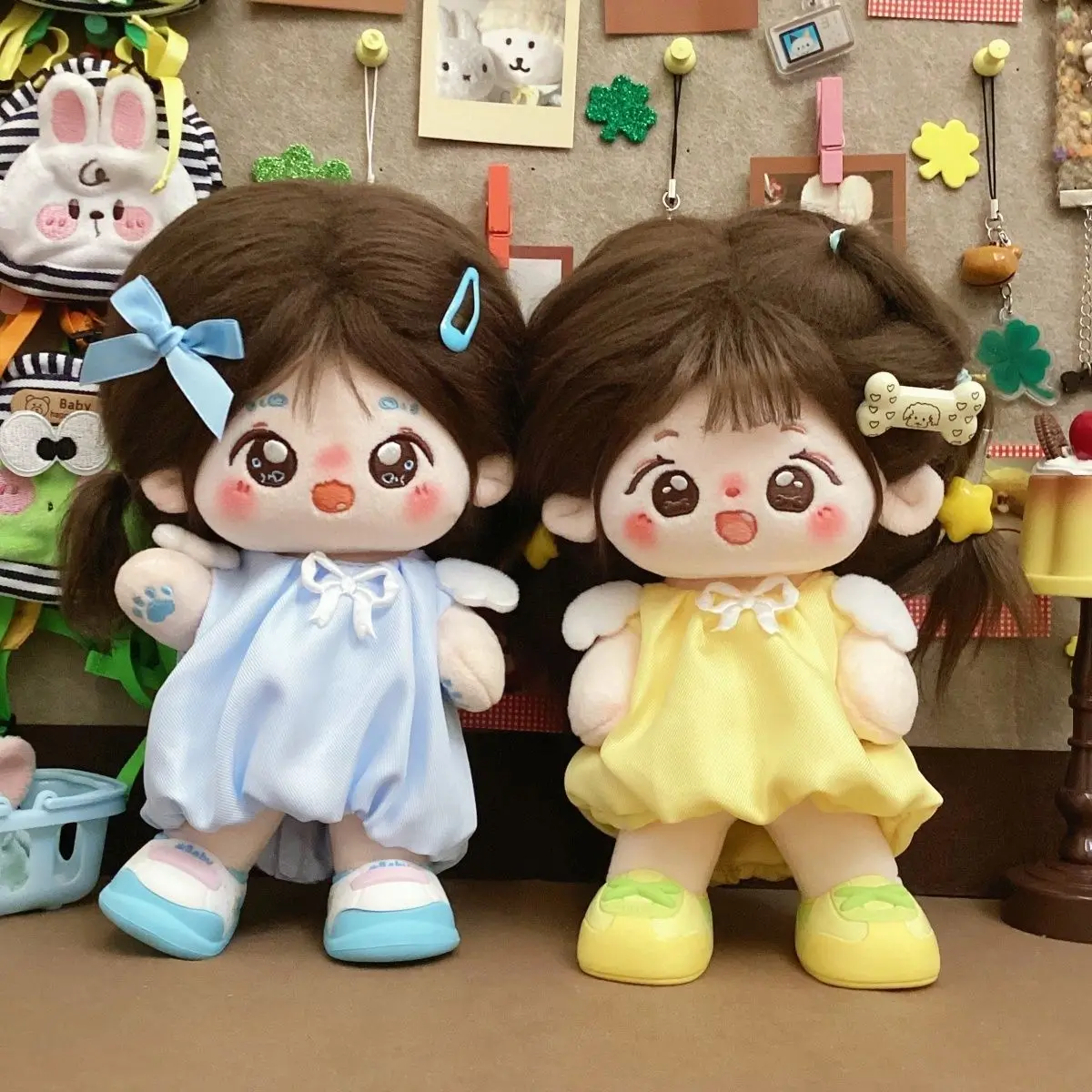 

Kawaii 20cm Plush Doll Clothes, Flower Bud Skirt Summer Fashion Dress, Cute Baby Doll Outfit with Lace, Affordable Wholesale Toy