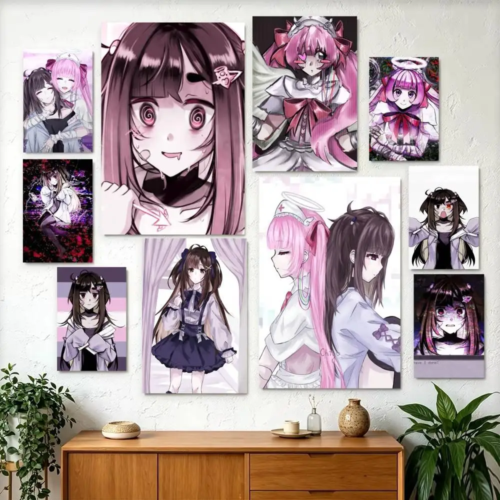 Love Angel Syndrome Yuuna  Poster Perfect Space Sticker Self Adhesive for Office Home Theater Wall Art Decor Fancy Gift