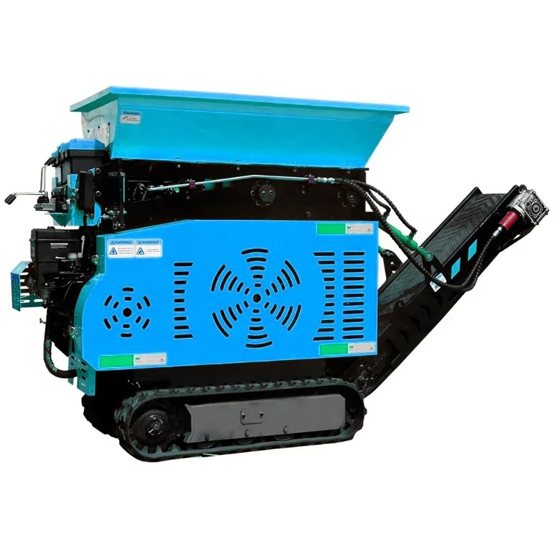 تستخدم سعة كبيرة كسارة الفك المطاط المسارات المكونات الأساسية محرك الديزل المحرك لصناعة البناء خام الحجر #4