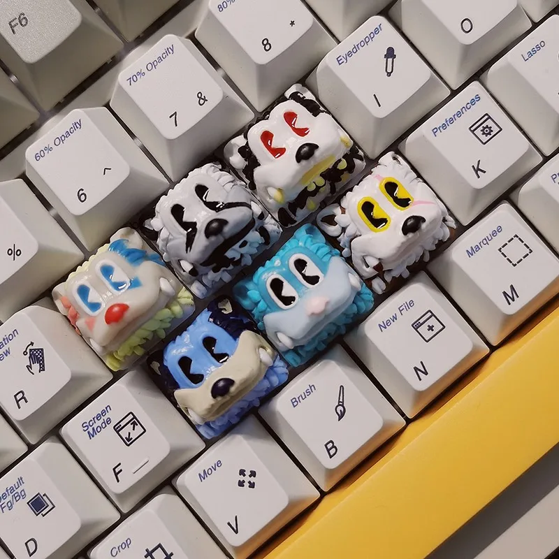 

Cute Space Dog Keycap Original Cool Cartoon DIY Handmade ESC Mechanical Keyboard Keycap Personalized Custom 3D Resin Keycap Gift