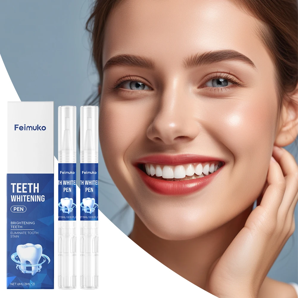 2pcs Professional Tooth Whitening Pens Portable Teeth Whitener For Sensitive Teeth Coffee Tea Stain Remover Tooth Whitening Gel