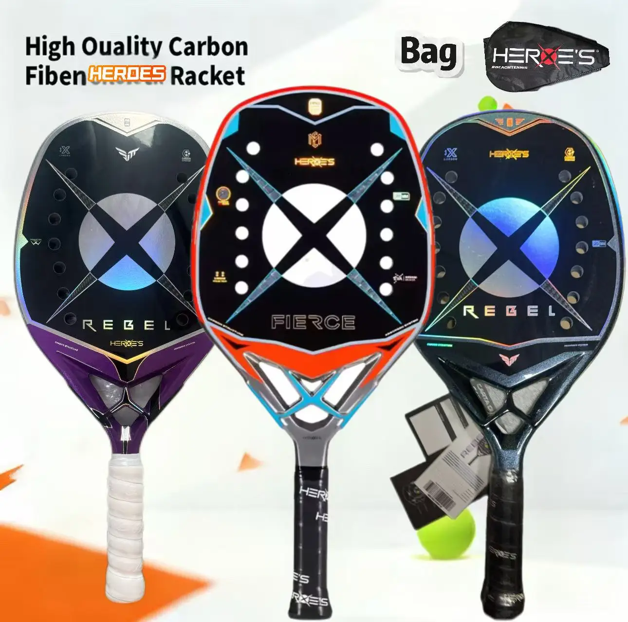 Carbon-Paddel-Schläger, Carbon-Beach-Padel-Ball-Schläger, Beach-Paddel-Schläger China – Detail 1