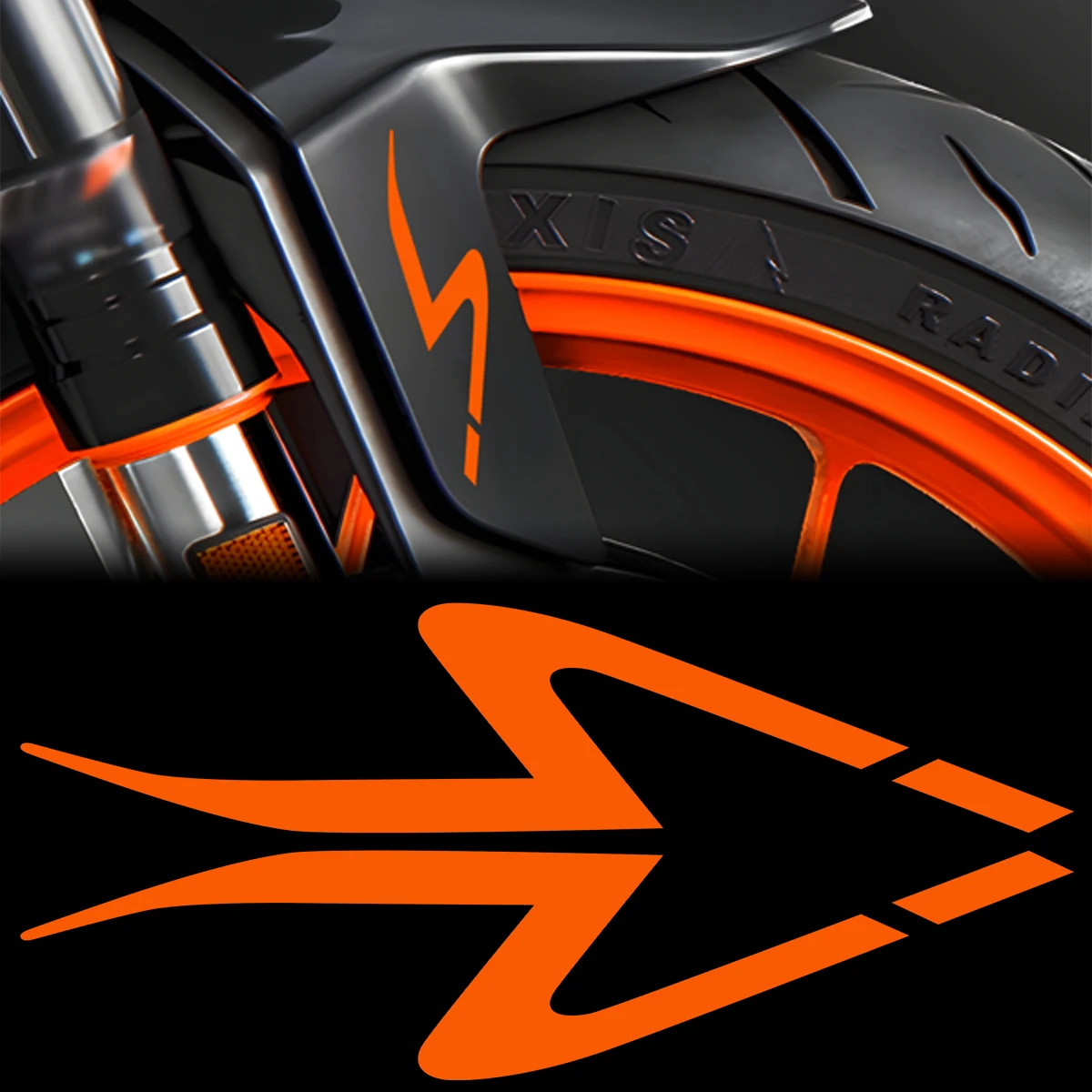 1 Pair Reflective Stickers for KTM DUKE 390 790 890 1290 R Motorcycle Decals