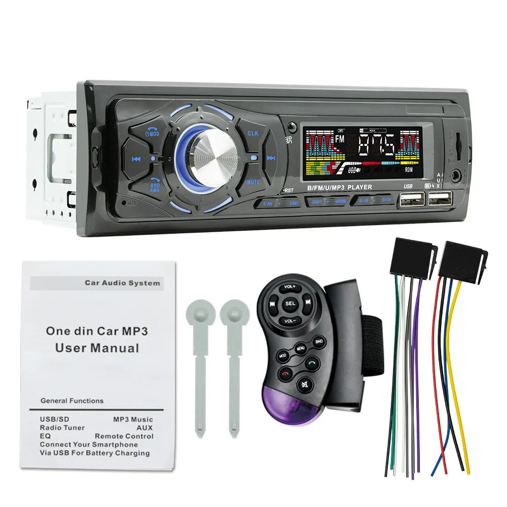 Car Radio, Car MP3 Player, Power Amplifier, USB Flash Drive, Bluetooth Phone, Music Band, Mobile Phone Charging