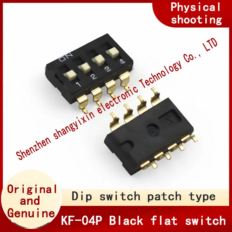 Dip switch type KF-04P black flat dip switch Hand dip switch original genuine