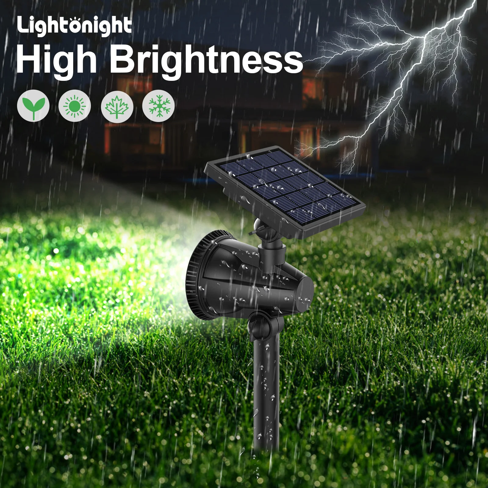 

2025 Outdoor Solar Waterproof LED Landscape Lighting High-Brightness Lawn Spotlight For Gardens Courtyards Trees Paths Terrace