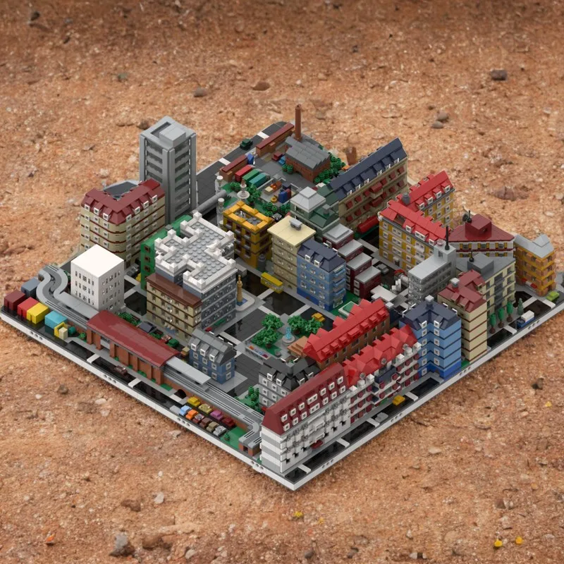 

8427PCS Micro-scale Architecture MOC - Detailed Urban Scenery Expandable City Building Blocks.