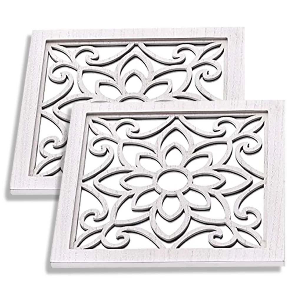 

2pcs Square Rustic Wall Mirror Acrylic Country Style Decorative Home Decor Mirror for Living Room Bedroom Window Pane Sticker