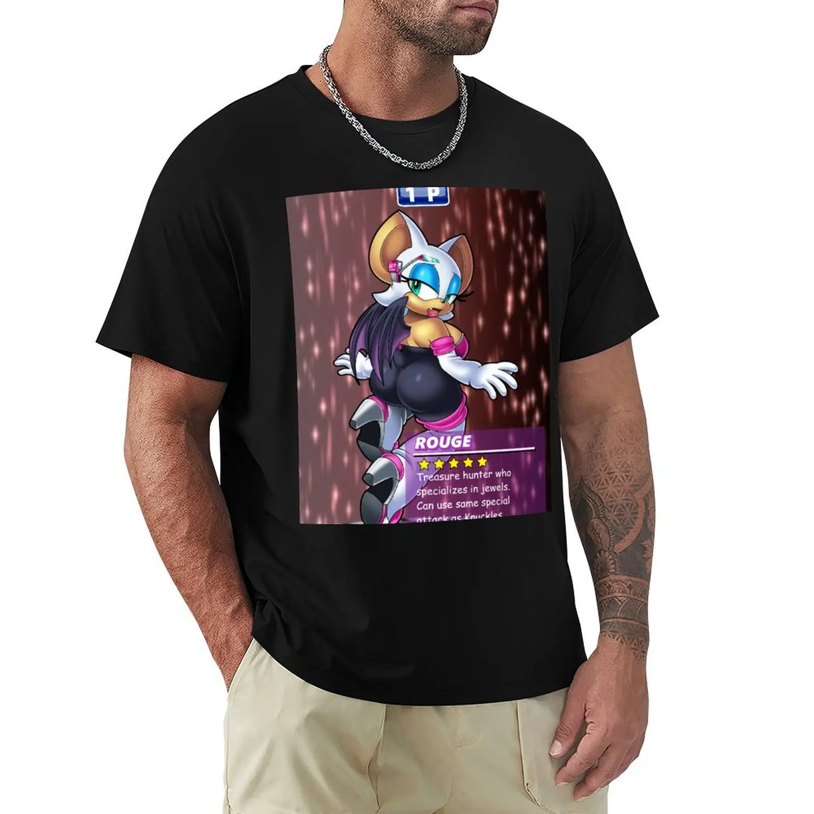 Camiseta Rouge Character Select, diseño básico y sencillo, camisa de manga corta