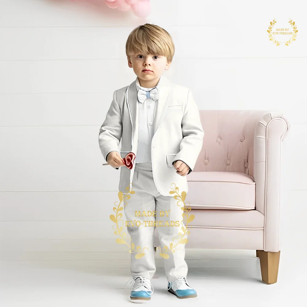 Kid's 2-piece set (jacket+pants) sky blue shawl lapel suit for wedding pageboy birthday Christmas Halloween party custom tuxedo