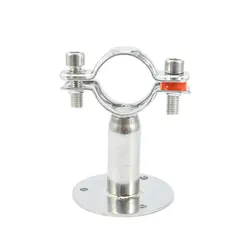 Fit 19-108mm OD Tube 304 Stainless Steel Pipe Hanger Bracket Clamp Suppoert Clip With Base Plate Homebrew