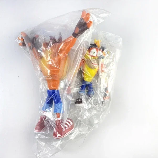 New 20cm Crash Bandicoot Anime Figure Peripheral Kawaii Model Room Decoration Collection Desktop Ornament Birthday Gifts Toy Kid