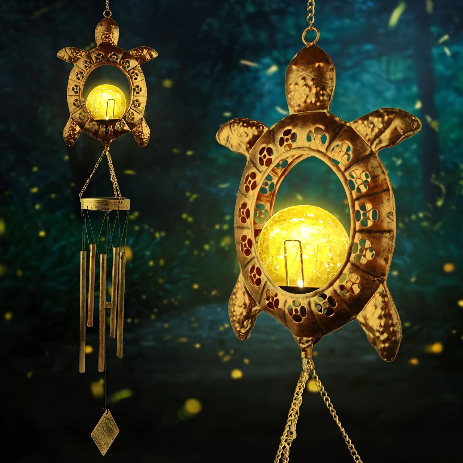 Solar Wind Chime Lamps, Turtles, Outdoor Decorative Statues, Solar Lamps, Gifts For Women, For Mom And Grandma, Lovers