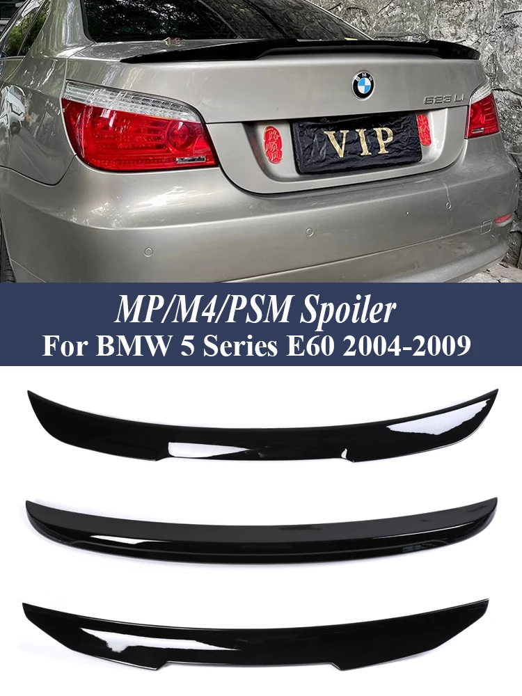 

Rear Bumper Lip Trunk Spoiler Carbon Fiber M4 MP PSM Style Wing Parts Gloss Black For BMW 5 Series E60 E61 2004-2009 Accessories