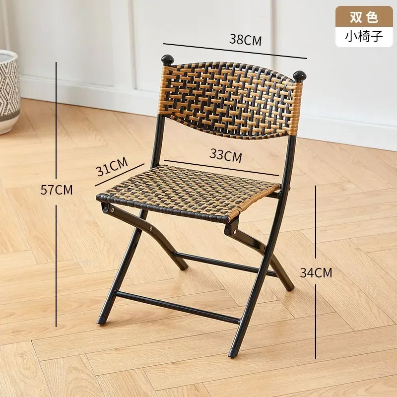 Office Balcony Folding Garden Chair Rattan Patio Outdoor Camping Chairs Ultralight Sedie Da Giardino Patio Furniture WK50GC