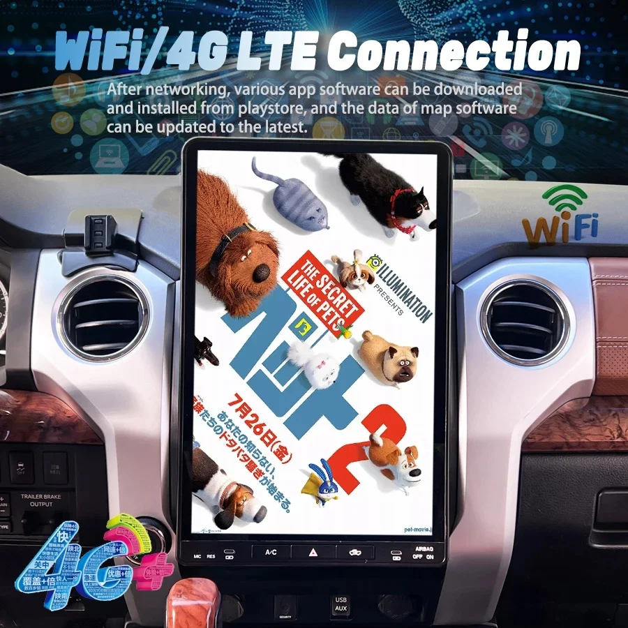 

Автомагнитола Android с CarPlay для Toyota Tundra 2014-2020, мультимедийный видеоплеер, 4G Wi-Fi, стерео, DSP, GPS