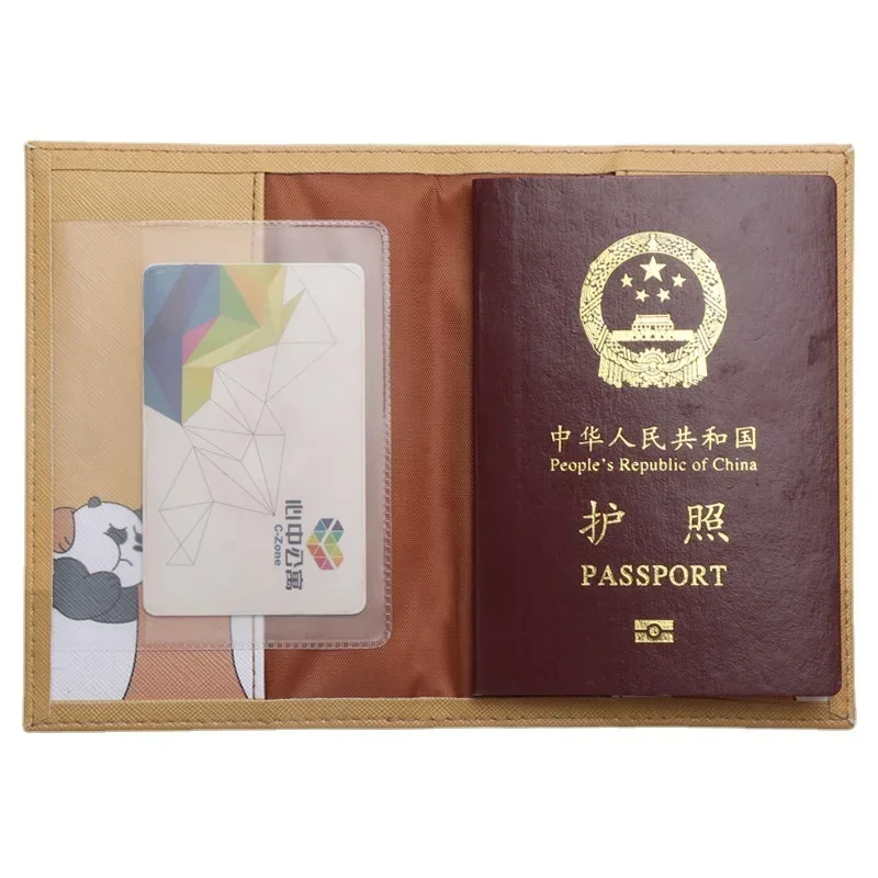 

Cartoon Passport Holder Dinosaur Pattern PU Leather Travel Passport Cover Case Organizer with ID Credit Card Slot Pocket