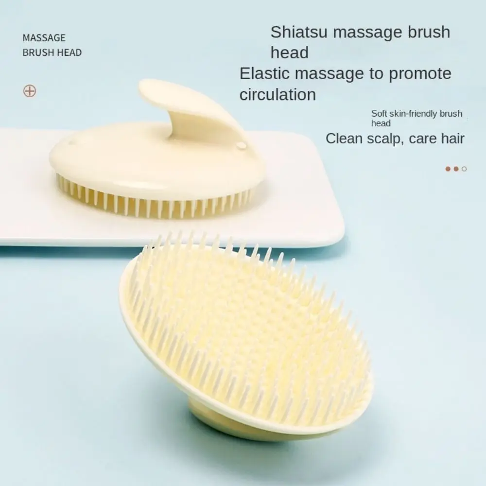 Handheld Soft Scalp Massage Brush Remove Dandruff Care for The Scalp Hair Washing Comb Wet and Dry Portable Shower Brush Gifts