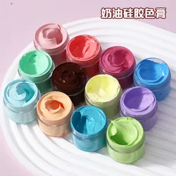 30g Liquid Silicone Color Paste Oily Cream Color Paste Macaron Paint DIY Pinch Glue AB Silicone Color