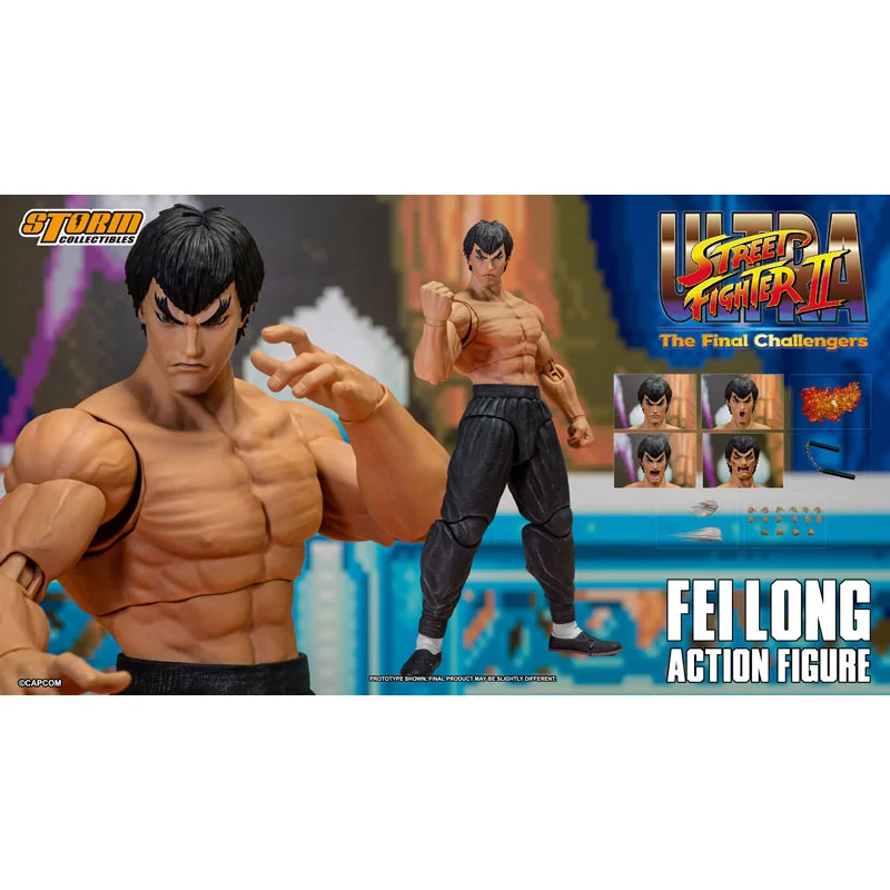 Original Storm Toys Ultra Street Fighter II The Final Challengers Fei Long In Stock Anime Action Collection Figures Toys