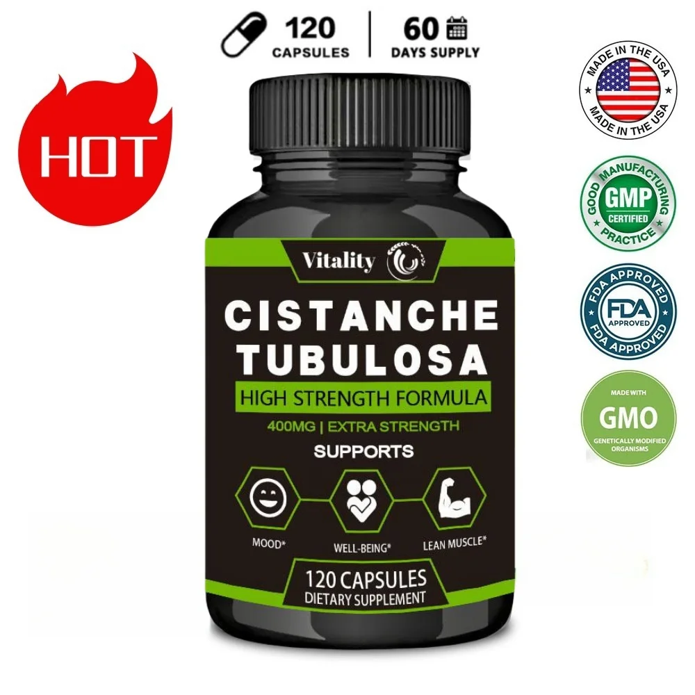 Vitality Cistanche Tubulosa suplemento-Vegano para apoyar la inteligencia, el rendimiento, la energía y la masa muscular, y aumentar el estado de ánimo