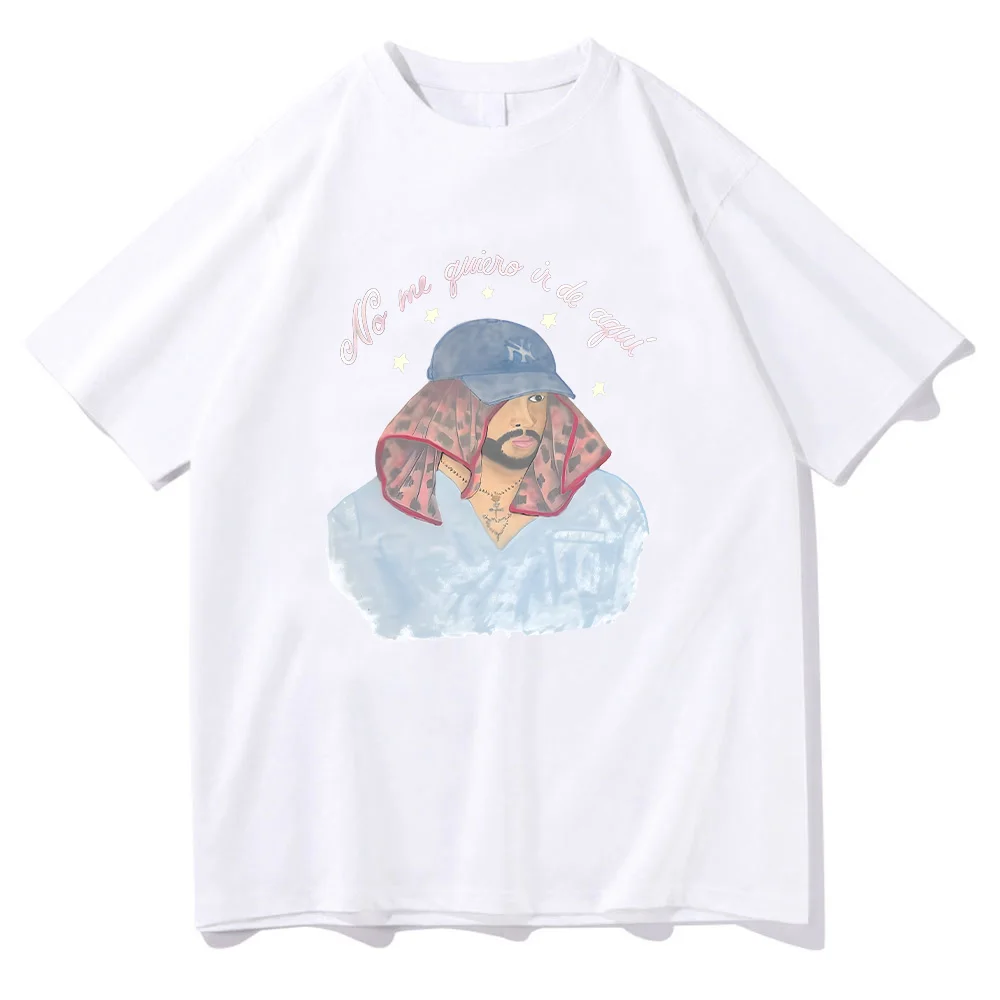 

DTMF Merch No Me Quiro Tee Bad Bunny Graphic T Shirts Men's Clothing Creative Design Fashion T-shirts Unisex Cotton Short Sleeve