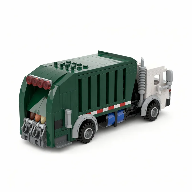 368pcs MOC Super Heroes DC Garbage Truck Model Building Blocks Toy Craft Assemble 3D Brick Collection Birthday Art Education