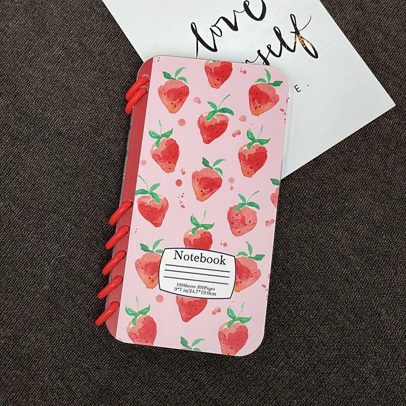 حافظة كمبيوتر محمول قابلة للطي بطبعة فراولة لهاتف آيفون 17 برو ماكس 16 15 14 13، غطاء لطيف على شكل كتاب مع غلاف حماية ناعم #2