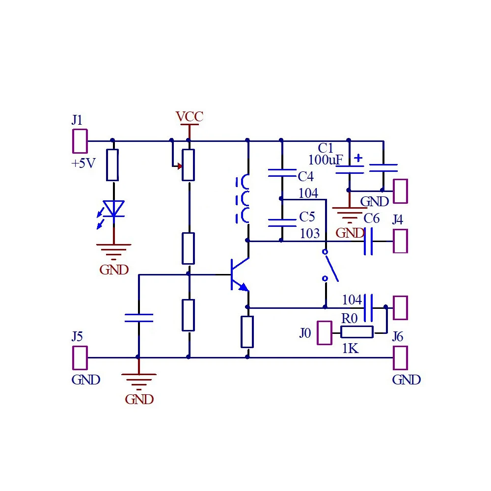 Kit di saldatura fai da te condensatore circuito di oscillazione a tre punti scheda di valutazione delle abilità parti di produzione elettronica DC