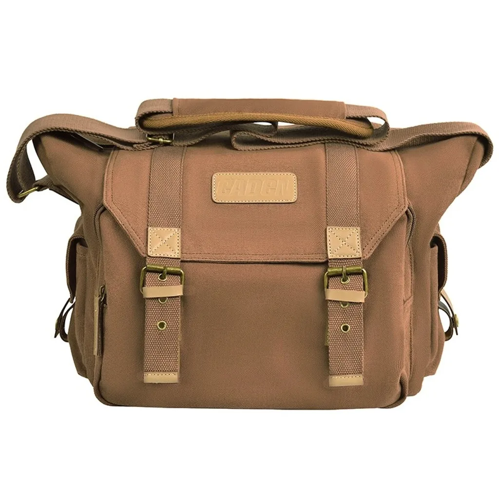 Canvas Camera Shoulder Bag Crossbody Sling Case Water Repellent Shockproof Padded Photography Pouch for DSLR Mirrorless