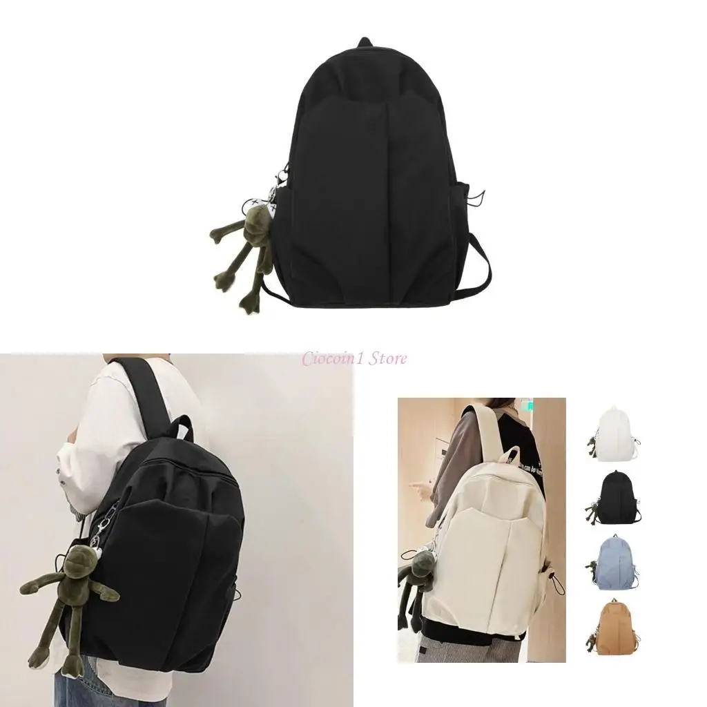 

Y1UB Large Capacity Nylon School Backpack for Women Girls School Bag Travel Laptop Daypack Teenager Student Book Bags