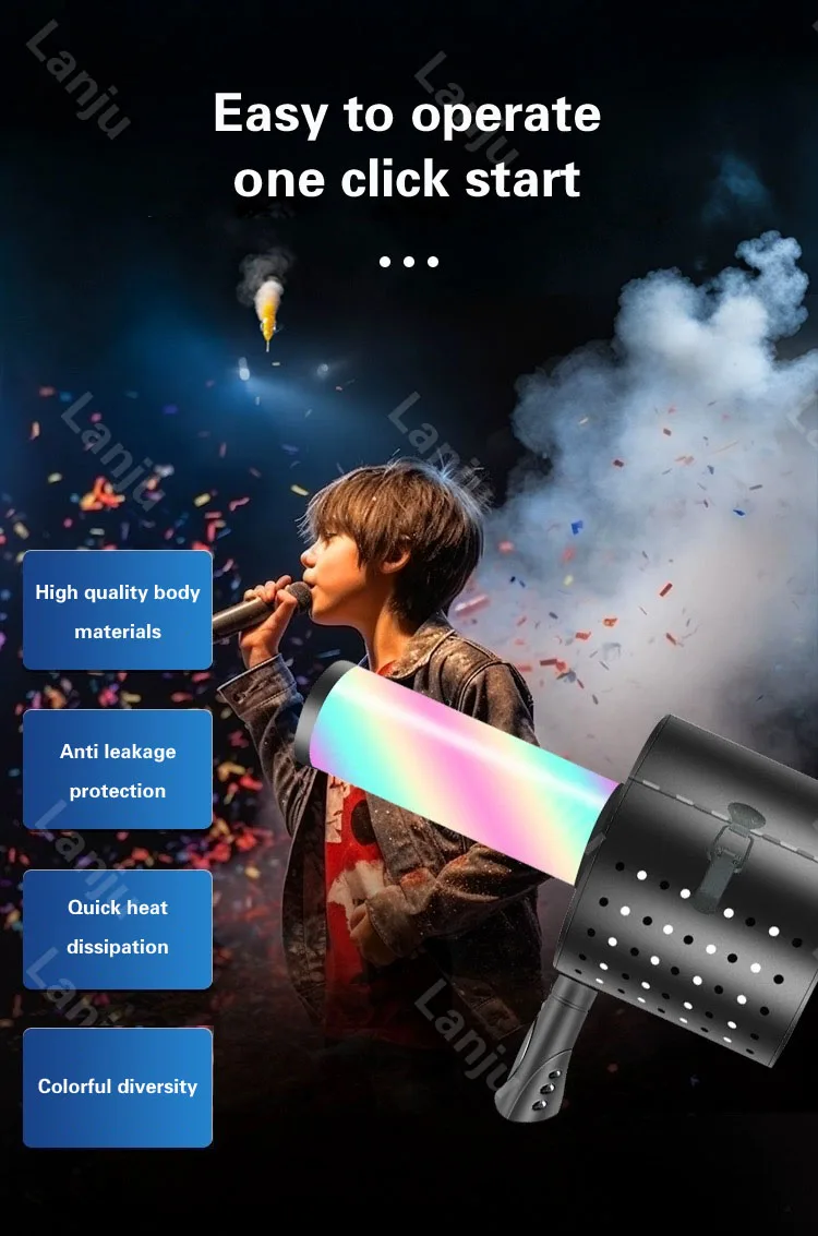 CO2 Kleur Papier Luchtkolom Pistool LED Bar Nachtclub DJ Handheld Rookmachine Kolom Sfeer Pistool Prop CO2 Papier Spuitmachine