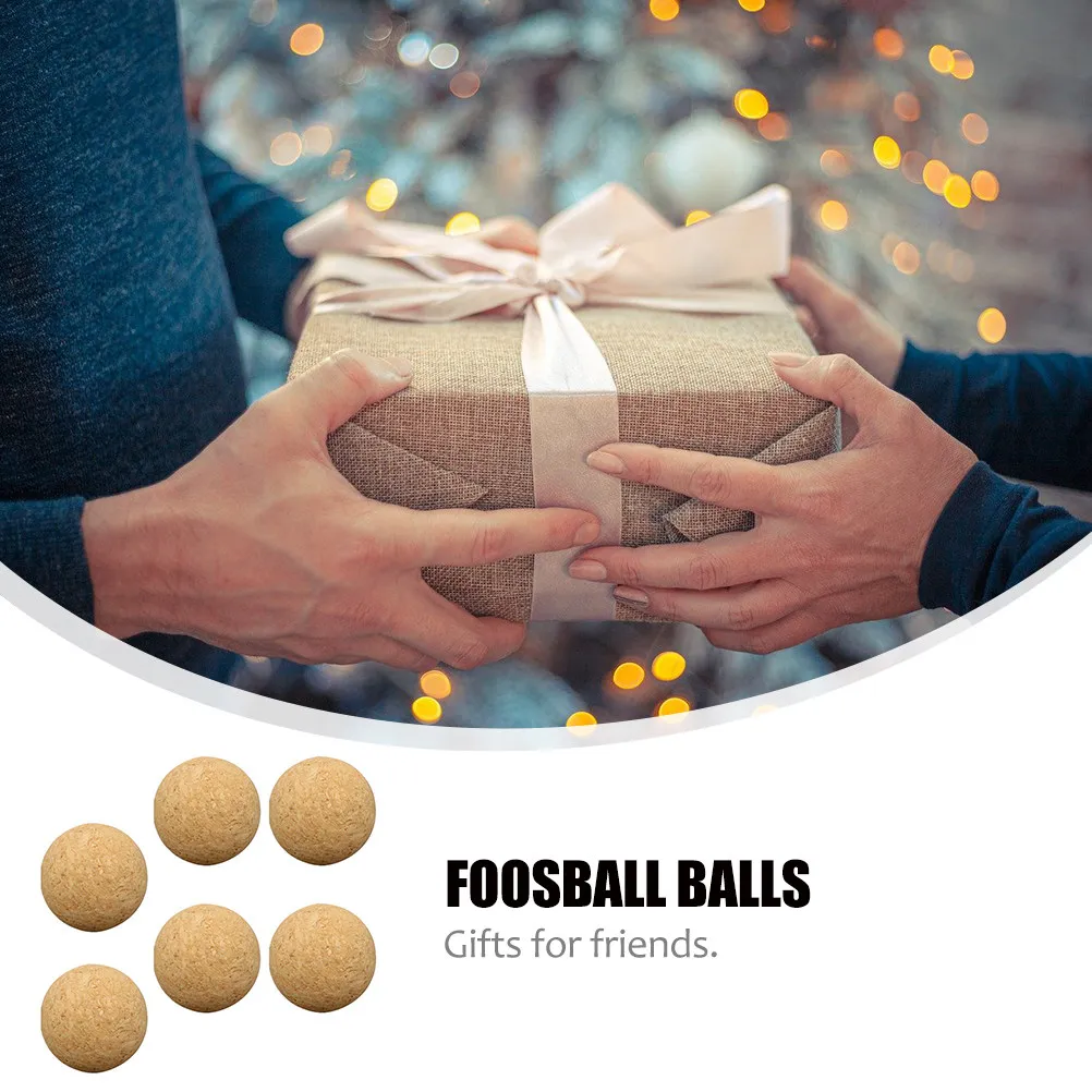 6Pcs Cork Foosball Balls Replacement Set for Table Soccer Machines Lightweight Compact Wear-Resistant Professional Table Soccer