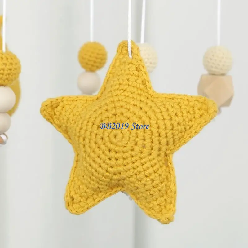 Q0KB Rotate Rattle Toy Crib Mobile Toy Cartoon Pendant Baby Crib Music Toy Pushchair Mobile Teether Toy Nursery Room Supply