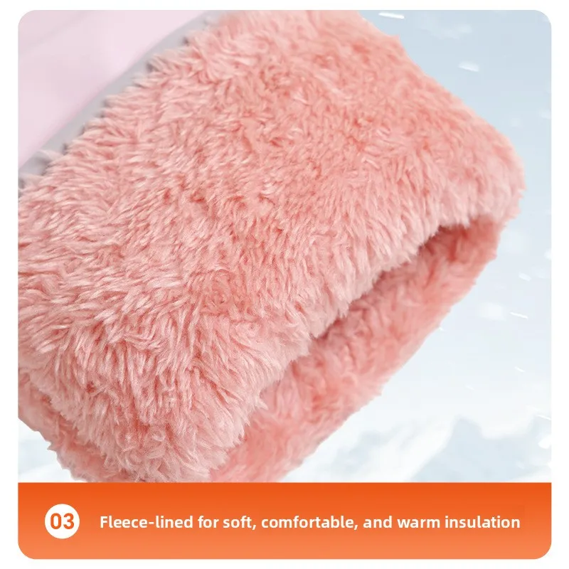 Premium Soft Women Autumn Winter Warm Velvet Thickened Windproof Coldproof Touch Screen Gloves for Outdoor Skiing Riding