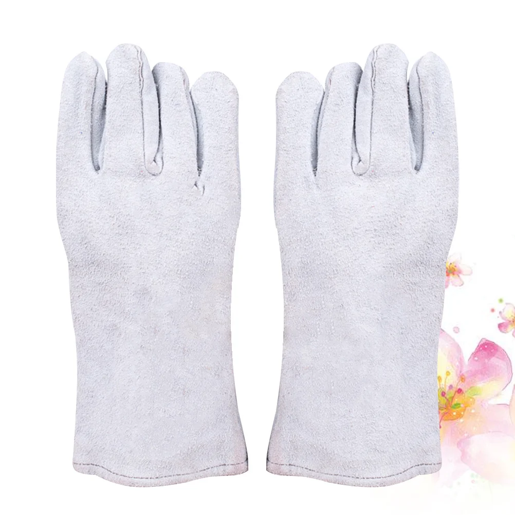 

1Pair Wear-Resistant Welding Gloves Heavy Duty Protective Handwear for Construction DIY Auto Repair Yard Work Safety Gear Dark