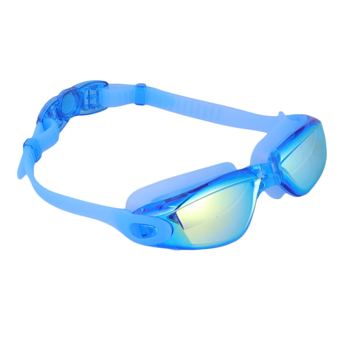 نظارات سباحة مطلية باللون الأزرق مضادة للضباب ولا تسرب للحماية من الأشعة فوق البنفسجية، نظارات سباحة مريحة تناسب الرجال والنساء، معدات سباحة مضادة للضباب #4